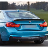 PSM-Style Rear Trunk Lip Duckbill Spoiler Wing For 2014-2020 BMW F32 4-Series 2-DR / Coupe -Real Carbon Fiber