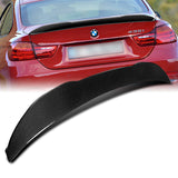 PSM-Style Rear Trunk Lip Duckbill Spoiler Wing For 2014-2020 BMW F32 4-Series 2-DR / Coupe -Real Carbon Fiber