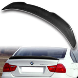 PSM-Style Rear Trunk Lip Duckbill Spoiler Wing For 2006-2011 BMW E90 3-Series 4-DR / Sedan -Real Carbon Fiber