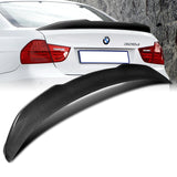 PSM-Style Rear Trunk Lip Duckbill Spoiler Wing For 2006-2011 BMW E90 3-Series 4-DR / Sedan -Real Carbon Fiber