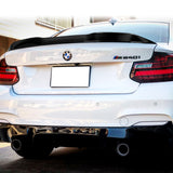 PSM-Style Rear Trunk Lip Duckbill Spoiler Wing For 2014-2021 BMW F87 F22 M2 2-Series 2-DR / Coupe -Real Carbon Fiber