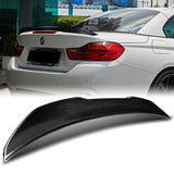 PSM-Style Rear Trunk Lip Duckbill Spoiler Wing For 2014-2020 BMW F33 F83 M4 Convertible -Real Carbon Fiber