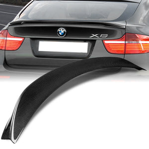 P2-Style Rear Trunk Lip Spoiler Wing For 2008-2014 BMW E71 X6 SUV -Real Carbon Fiber