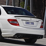 V-Style Rear Trunk Lip Duckbill Spoiler Wing For 2008-2014 Mercedes-Benz C-Class W204 -Real Carbon Fiber