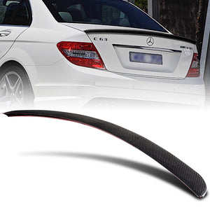 V-Style Rear Trunk Lip Duckbill Spoiler Wing For 2008-2014 Mercedes-Benz C-Class W204 -Real Carbon Fiber