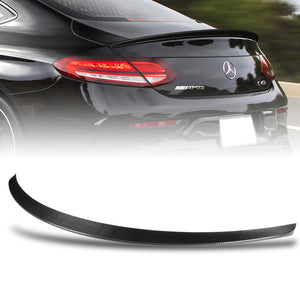 AMG-Style Rear Trunk Lip Duckbill Spoiler Wing For 2017-2021 Mercedes-Benz C300 C43 C63 W205 AMG 2-DR / Coupe -Real Carbon Fiber