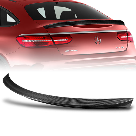 AMG-Style Rear Trunk Lip Duckbill Spoiler Wing For 2016-2019 Mercedes-Benz GLE-Class Coupe C292 -Real Carbon Fiber