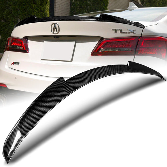 V-Style Rear Trunk Lip Spoiler Wing For 2015-2020 Acura TLX -Real Carbon Fiber