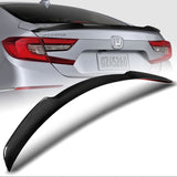 V-Style Rear Trunk Lip Spoiler Wing For 2018-2023 Honda Accord 4-DR / Sedan -Real Carbon Fiber