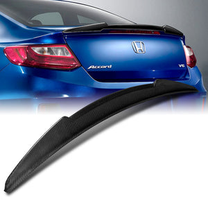 V-Style Rear Trunk Lip Duckbill Spoiler Wing For 2013-2017 Honda Accord 2-DR / Coupe -Real Carbon Fiber