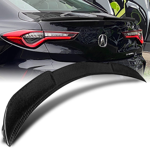 Type-S Style Rear Trunk Lip Spoiler Wing For 2021-2024 Acura TLX -Real Carbon Fiber