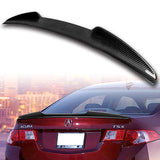 V-Style Rear Trunk Lip Duckbill Spoiler Wing For 2009-2014 Acura TSX 4-DR / Sedan -Real Carbon Fiber