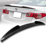 V-Style Rear Trunk Lip Duckbill Spoiler Wing For 2009-2014 Acura TSX 4-DR / Sedan -Real Carbon Fiber