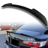 V-Style Rear Trunk Lip Duckbill Spoiler Wing For 2013-2018 Acura ILX 4-DR / Sedan -Real Carbon Fiber