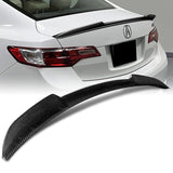 V-Style Rear Trunk Lip Duckbill Spoiler Wing For 2013-2018 Acura ILX 4-DR / Sedan -Real Carbon Fiber