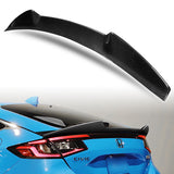 V-Style Rear Trunk Lip Spoiler Wing For 2022-2024 Honda Civic Hatchback -Real Carbon Fiber