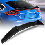 V-Style Rear Trunk Lip Spoiler Wing For 2022-2024 Honda Civic Hatchback -Real Carbon Fiber