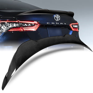 V-Style Rear Trunk Lip Duckbill Spoiler Wing For 2018-2023 Toyota Camry -Real Carbon Fiber