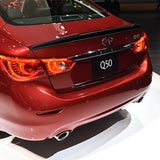 V-Style Rear Trunk Lip Duckbill Spoiler Wing For 2014-2021 Infiniti Q50 Q50S -Real Carbon Fiber