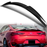 V-Style Rear Trunk Lip Duckbill Spoiler Wing For 2017-2022 Infiniti Q60 2-DR / Coupe -Real Carbon Fiber