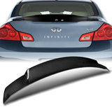 STP-Style High Kick Rear Trunk Lip Duckbill Spoiler Wing For 2009-2013 Infiniti G25 G37 4-DR / Sedan -Real Carbon Fiber