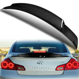 STP-Style High Kick Rear Trunk Lip Duckbill Spoiler Wing For 2009-2013 Infiniti G25 G37 4-DR / Sedan -Real Carbon Fiber