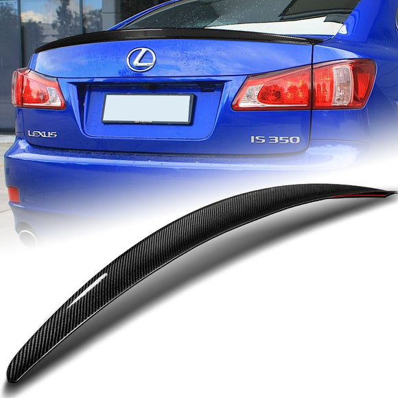 STP-Style Rear Trunk Lip Duckbill Spoiler Wing For 2006-2013 Lexus IS250 IS350 IS-F -Real Carbon Fiber