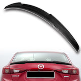 V-Style Rear Trunk Lip Duckbill Spoiler Wing For 2014-2018 Mazda 3 4-DR / Sedan -Real Carbon Fiber