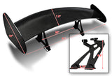 Type-4 GT-Style Adjustable Bracket Rear Trunk Lip Universal Spoiler Wing 51" -Real Carbon Fiber