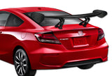 Type-4 GT-Style Adjustable Bracket Rear Trunk Lip Universal Spoiler Wing 51" -Real Carbon Fiber