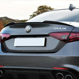 Quadrifoglio Style Rear Trunk Lip Spoiler Wing For 2017-2023 Alfa Romeo Giulia -Real Carbon Fiber