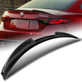 Quadrifoglio Style Rear Trunk Lip Spoiler Wing For 2017-2023 Alfa Romeo Giulia -Real Carbon Fiber