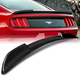 H-Style Rear Trunk Lip Spoiler Wing For 2015-2022 Ford Mustang Coupe 2-DR -Real Carbon Fiber