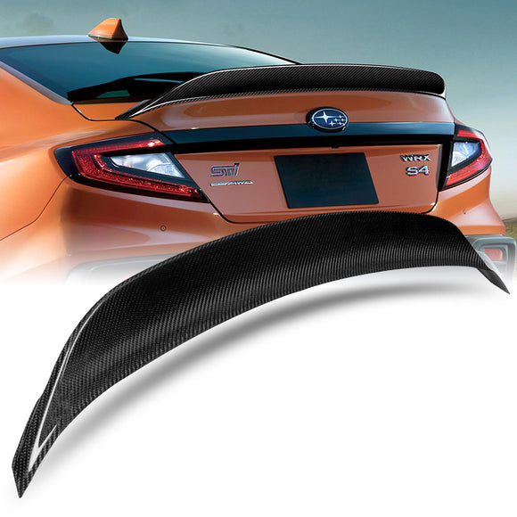 ST-Style Rear Trunk Lip Duckbill Spoiler Wing For 2022-2024 Subaru WRX STI -Real Carbon Fiber