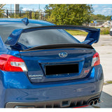 ST-Style Rear Trunk Lip Duckbill Spoiler Wing For 2015-2021 Subaru WRX STI Sedan -Real Carbon Fiber