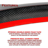 V-Style Rear Trunk Lip Spoiler Wing For 2012-2024 Tesla Model S -Matte Carbon Fiber