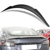 V-Style Rear Trunk Lip Spoiler Wing For 2012-2024 Tesla Model S -Matte Carbon Fiber