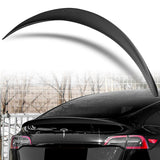 OE-Style Rear Trunk Lip Spoiler Wing For 2020-2024 Tesla Model Y -Matte Carbon Fiber