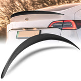 OE-Style Rear Trunk Lip Spoiler Wing For 2020-2024 Tesla Model Y -Matte Carbon Fiber