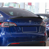 V-Style Rear Trunk Lip Spoiler Wing For 2020-2024 Tesla Model Y -Matte Carbon Fiber