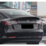 STP-Style Rear Trunk Lip Duckbill Spoiler Wing For 2017-2023 Tesla Model 3 -Matte Carbon Fiber