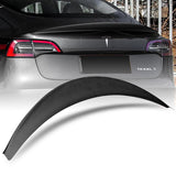 STP-Style Rear Trunk Lip Duckbill Spoiler Wing For 2017-2023 Tesla Model 3 -Matte Carbon Fiber