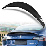 STP-Style Rear Trunk Lip Duckbill Spoiler Wing For 2017-2023 Tesla Model 3 -Real Carbon Fiber