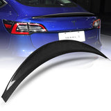 STP-Style Rear Trunk Lip Duckbill Spoiler Wing For 2017-2023 Tesla Model 3 -Real Carbon Fiber