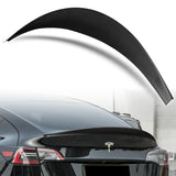 VIP-Style Rear Trunk Lip Duckbill Spoiler Wing For 2020-2024 Tesla Model Y -Matte Carbon Fiber