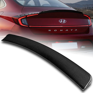 OE-Style Rear Trunk Lip Spoiler Wing For 2020-2023 Hyundai Sonata -Real Carbon Fiber