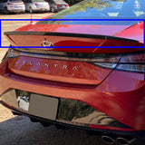 OE-Style Rear Trunk Lip Duckbill Spoiler Wing For 2021-2023 Hyundai Elantra -Real Carbon Fiber