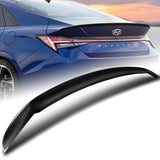 OE-Style Rear Trunk Lip Duckbill Spoiler Wing For 2021-2023 Hyundai Elantra -Real Carbon Fiber