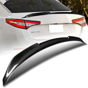 V-Style Rear Trunk Lip Duckbill Spoiler Wing For 2011-2013 Kia Optima K5 -Real Carbon Fiber