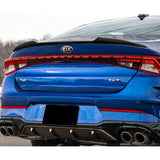 V-Style Rear Trunk Lip Duckbill Spoiler Wing For 2021-2023 Kia Optima K5 -Real Carbon Fiber